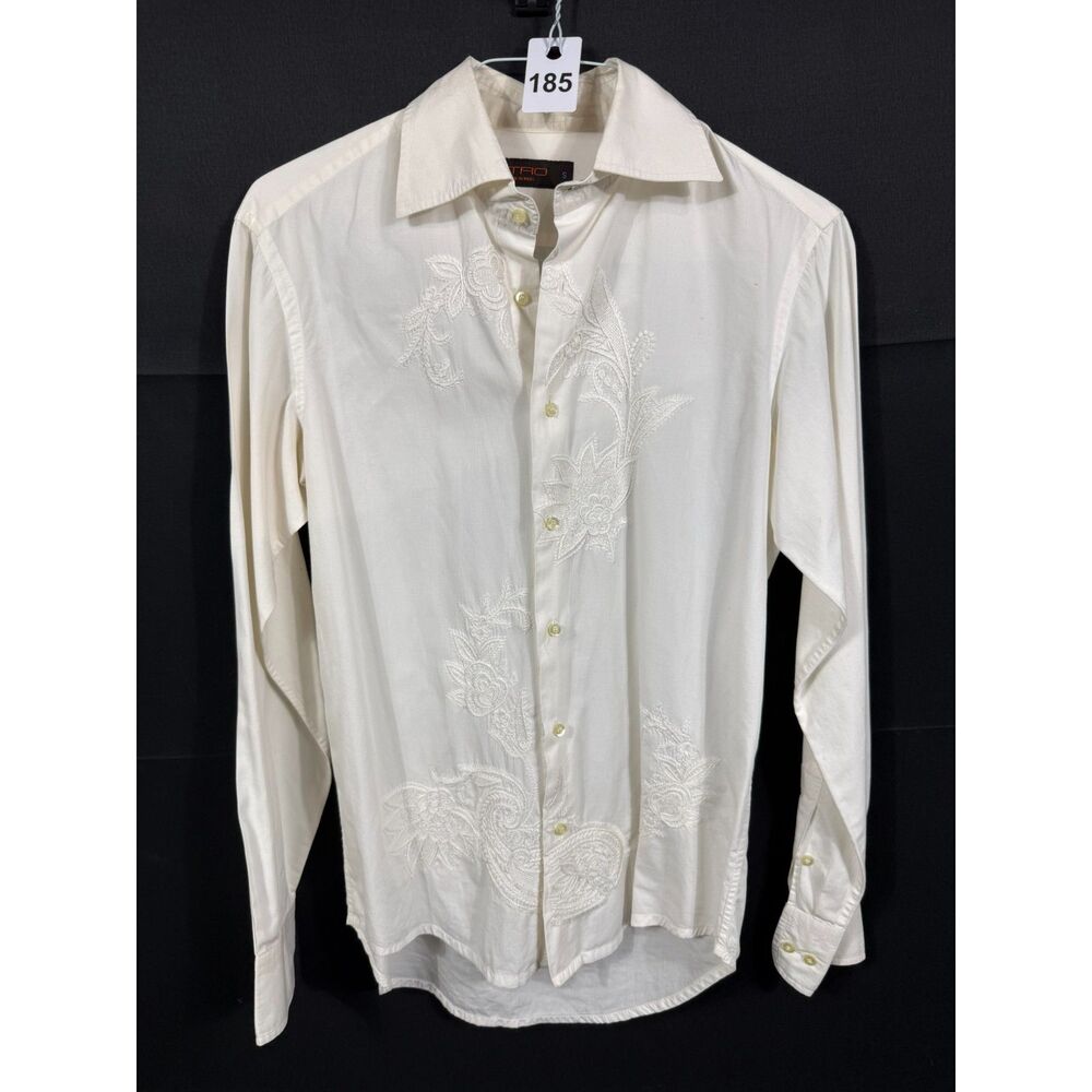 (S) - Etro Milano Women's Embroidered 100% Cotton Button Down Shirt
